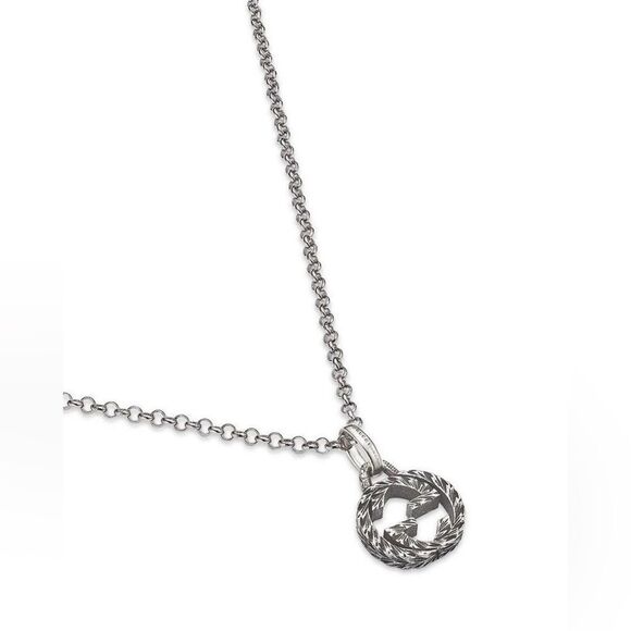 Gucci Sterling Silver Interlocking G Pendant Necklace - Picture 1 of 8